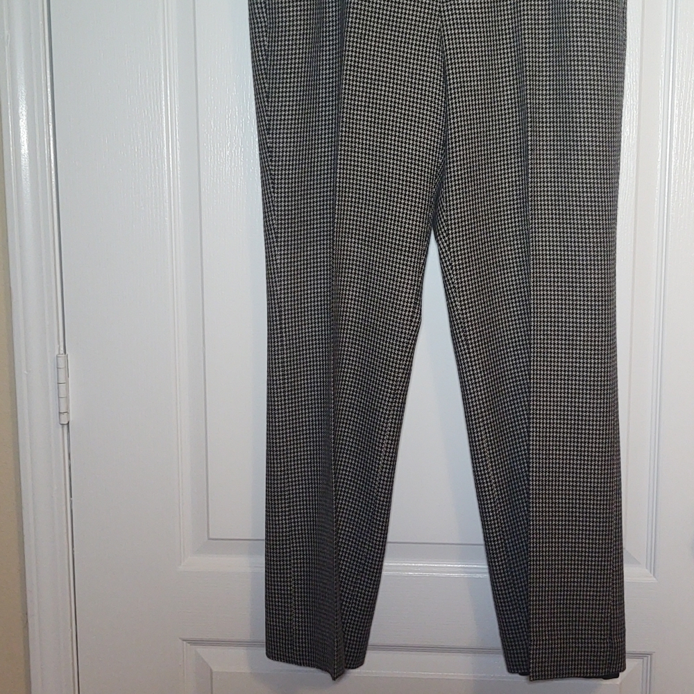 Lauren Ralph Lauren Womens Black Wool Herringbone Trousers - Picture 2 of 9